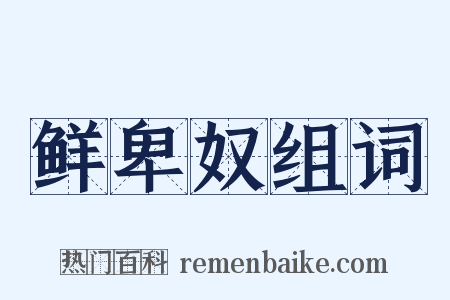 鲜卑奴组词是什么意思的图片